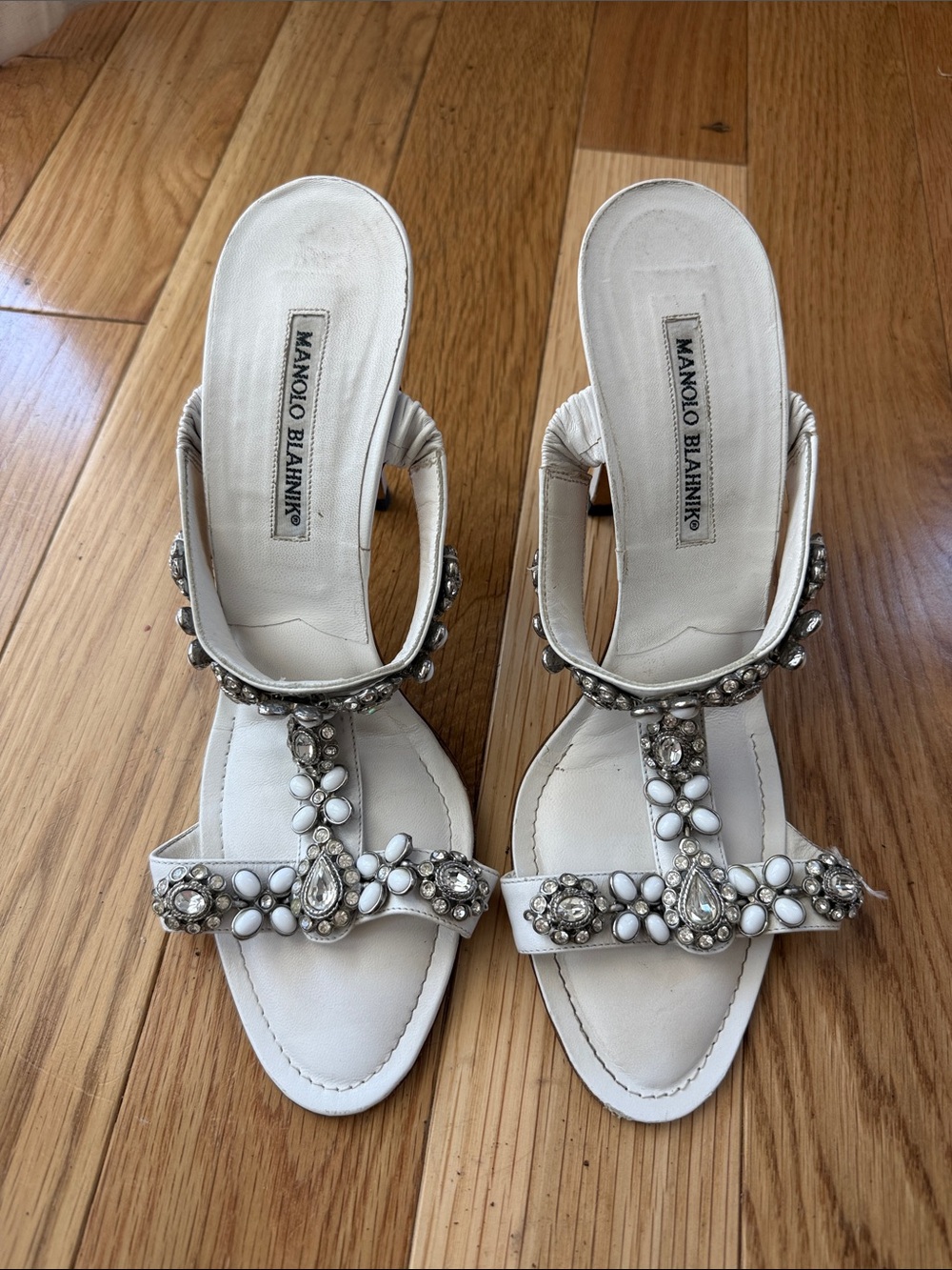 Vintage Manolo Blahnik Jeweled Wedding Heels